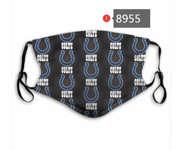 2020 NFL Indianapolis Colts #2 Dust mask with filter